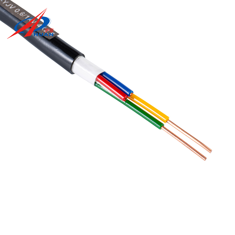 Tensão nominal KYJV 450/750 V, 4–61 núcleos, usada para conexões de controle entre equipamentos e gabinetes
