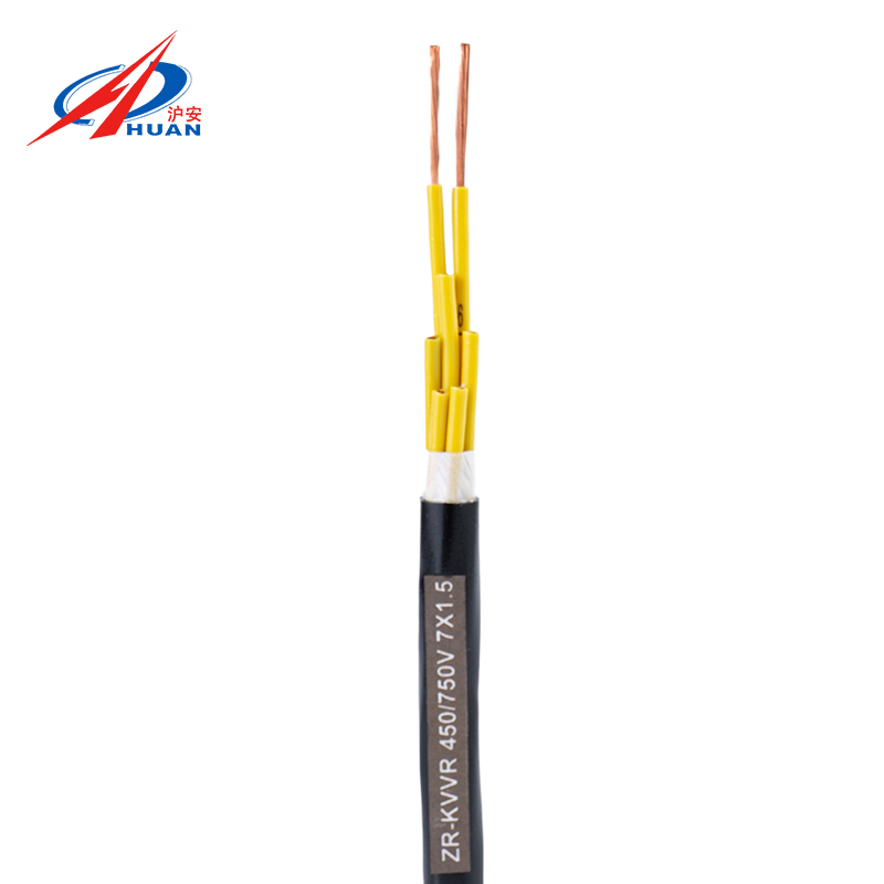 Fiação de núcleo flexível com isolamento de PVC e revestimento de PVC KVVR para armários Fiação de núcleo flexível com isolamento de PVC e revestimento de PVC KVVR para armários